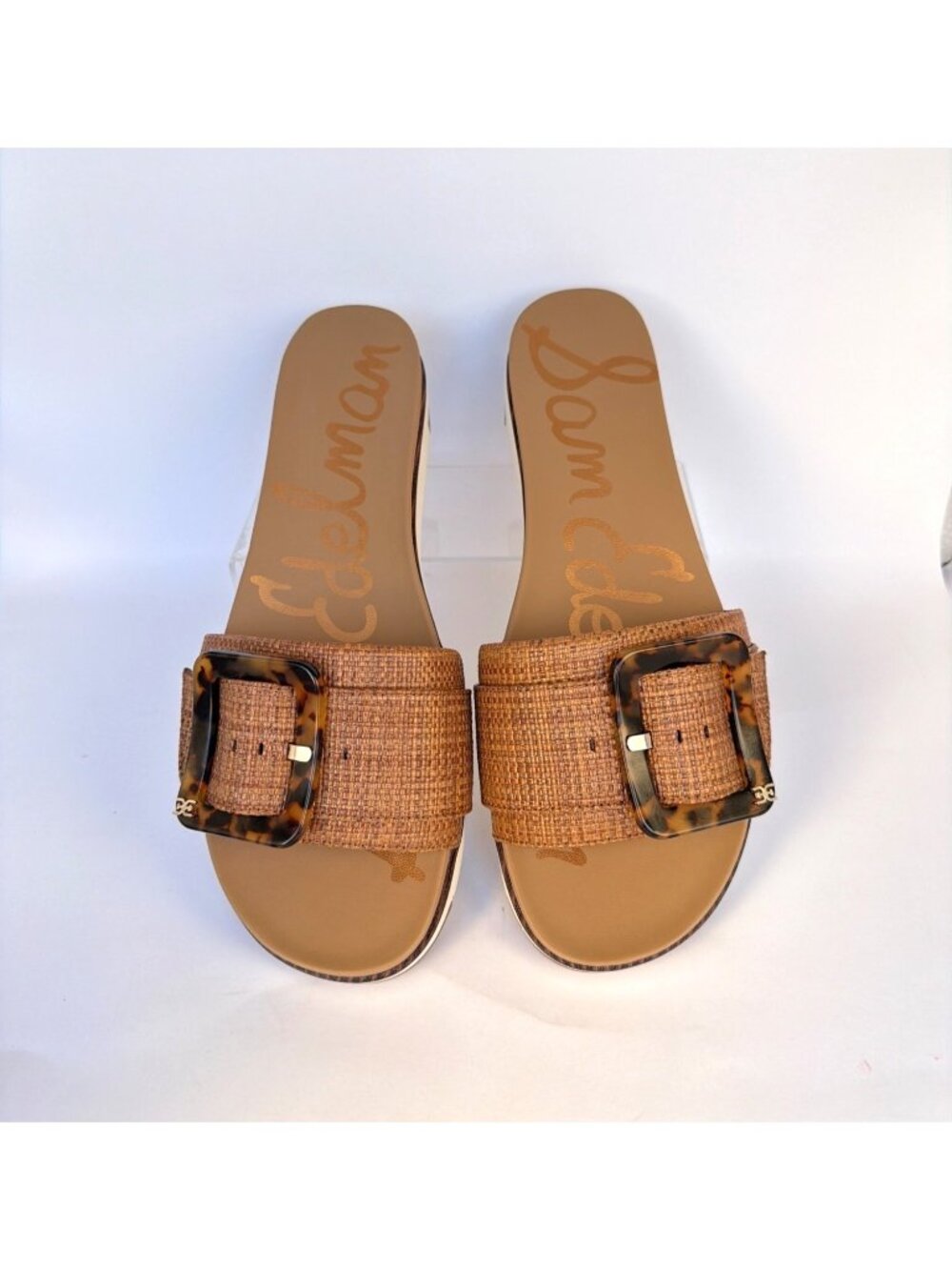 Sam Edelman Ariane Woven Sandals Brown Slides Women Size 12 - Picture 2 of 12